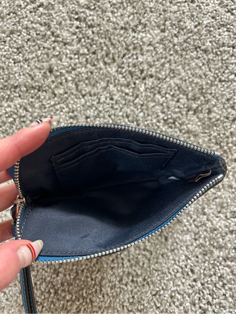 coach blue wristlet - Picture 4 of 7